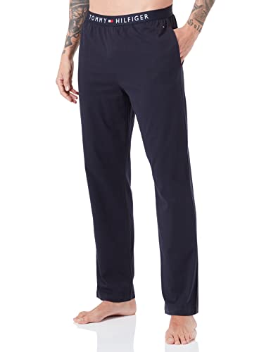 Tommy Hilfiger Herren Jogginghose Jersey Sweatpant Baumwolle, Blau (Desert Sky), L von Tommy Hilfiger