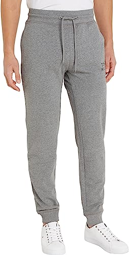 Tommy Hilfiger Herren Jogginghose Sweatpants Lang, Grau (Medium Grey Heather), L von Tommy Hilfiger