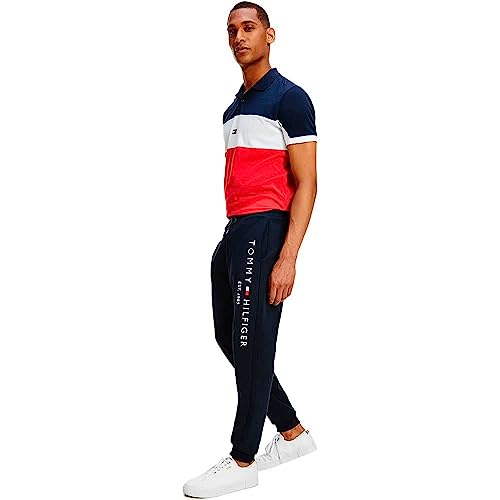 Tommy Hilfiger Herren Jogginghose Sweatpants Regular Fit, Blau (Desert Sky), XXL von Tommy Hilfiger