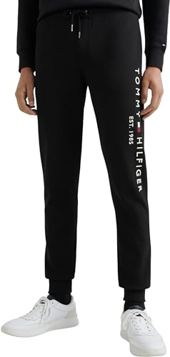 Tommy Hilfiger Herren Jogginghose Tommy Logo Sweatpants Baumwolle, Schwarz (Black), XXXL von Tommy Hilfiger