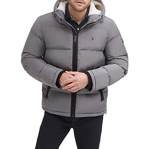 Tommy Hilfiger Herren Kapuzenjacke, Smoke Poly Tech, X-Large von Tommy Hilfiger