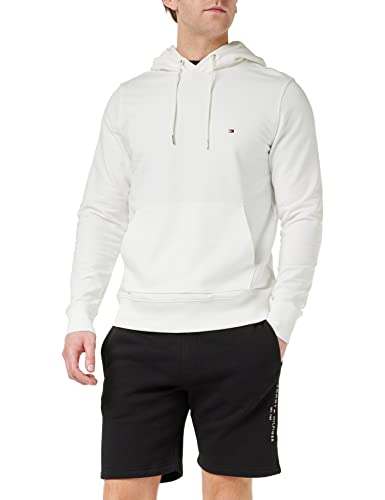 Tommy Hilfiger Herren Hoodie 1985 mit Kapuze, Weiß (White), L von Tommy Hilfiger