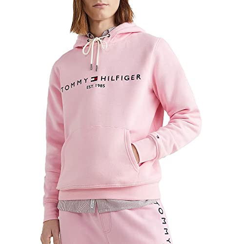 Tommy Hilfiger Herren Kapuzenpullover Tommy Logo Hoody aus Bio-Baumwoll-Mix (as3, Alpha, x_l, Regular, Regular, Rosa) von Tommy Hilfiger