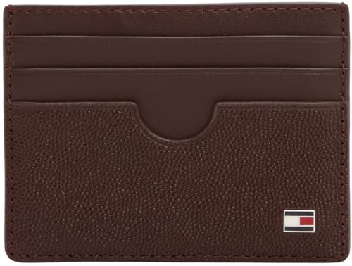 Tommy Hilfiger Herren Kartenetui Flag mit Logo, Braun (Coffee Bean), Einheitsgröße von Tommy Hilfiger