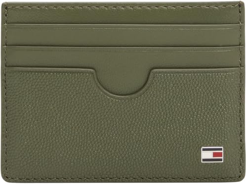 Tommy Hilfiger Herren Kartenetui Flag mit Logo, Grün (Battle Green), Einheitsgröße von Tommy Hilfiger