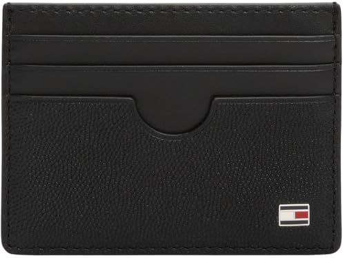 Tommy Hilfiger Herren Kartenetui Flag mit Logo, Schwarz (Black), Einheitsgröße von Tommy Hilfiger
