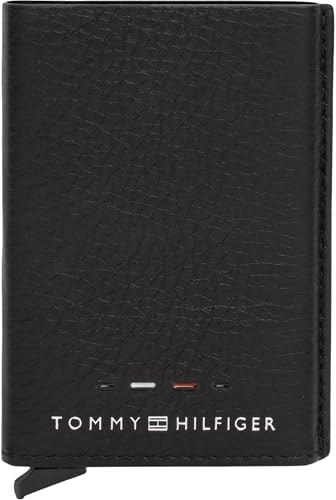 Tommy Hilfiger Herren Kartenetui Premium Metal Cc Holder aus Leder, Schwarz (Black), Einheitsgröße von Tommy Hilfiger