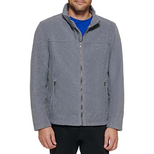 Tommy Hilfiger Herren Klassische ETA De Lã Polar Clássica Com Zíper Frontalklassische Polarfleecejacke mit Reißverschluss vorne Fleecejacke, Deep Light Grey, XXL von Tommy Hilfiger