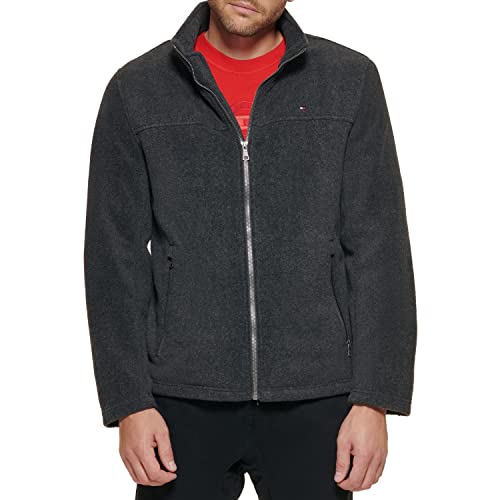 Tommy Hilfiger Herren Lightweight Polar Fleece Jacket Fleecejacke, Dunkelgrau, M von Tommy Hilfiger