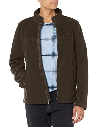 Tommy Hilfiger Herren Lightweight Polar Fleece Jacket Fleecejacke, Oliv/Blatt für Mich (Leaf It to Me), M von Tommy Hilfiger