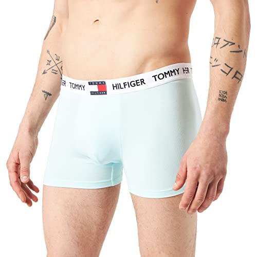 Tommy Hilfiger Herren Original Stretch-Trunk Boxershorts, Aqua Glow, S von Tommy Hilfiger