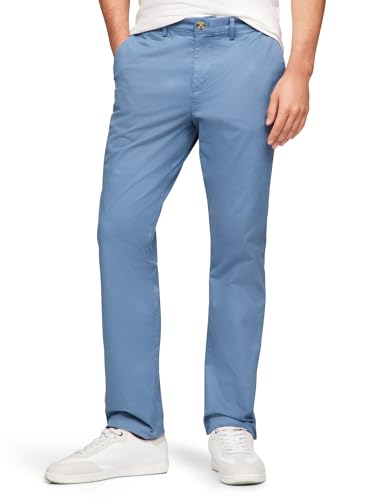 Tommy Hilfiger Herren Komfort-Stretch-Baumwoll-Chinohose in individueller Passform Lässige Hose, Blau (Captains Blue), X-Klein von Tommy Hilfiger