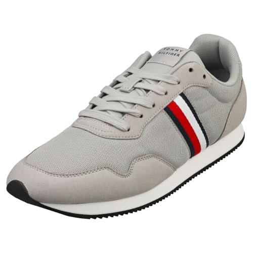 Tommy Hilfiger Herren Runner Sneaker Sportschuhe, Grau (Antique Silver), 42 von Tommy Hilfiger