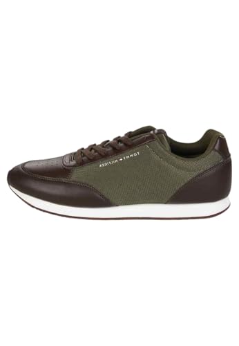 Tommy Hilfiger Herren Runner Sneaker Low Top, Braun (Cocoa), 41 von Tommy Hilfiger