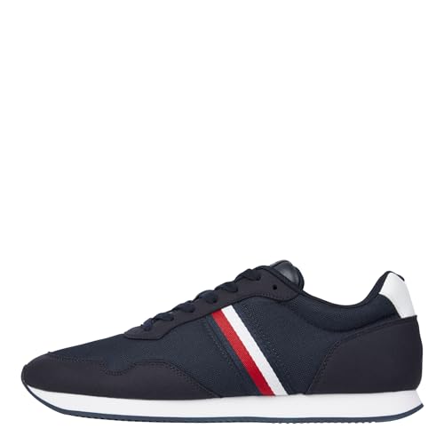 Tommy Hilfiger Herren Runner Sneaker Sportschuhe, Blau (Desert Sky), 43 von Tommy Hilfiger