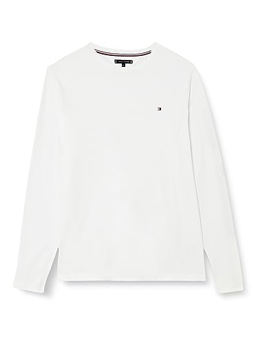 Tommy Hilfiger Herren Langarmshirt Baumwolle, Weiß (White), 3XL von Tommy Hilfiger