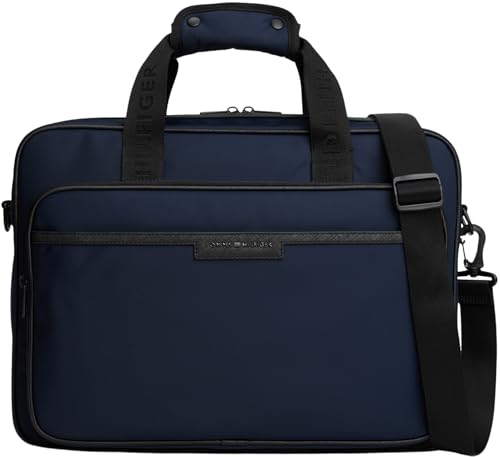 Tommy Hilfiger Herren Laptoptasche Repreve mit Trolley-Riemen, Blau (Space Blue), Einheitsgröße von Tommy Hilfiger