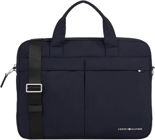 Tommy Hilfiger Herren Laptoptasche Signature Computer Bag Wasserabweisend, Blau (Space Blue), Einheitsgröße von Tommy Hilfiger
