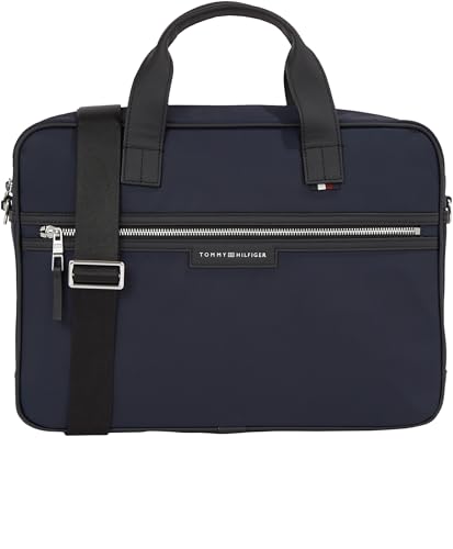 Tommy Hilfiger Herren Laptoptasche Urban Repreve Computer Bag mit Reißverschluss, Mehrfarbig (Space Blue), Onesize von Tommy Hilfiger