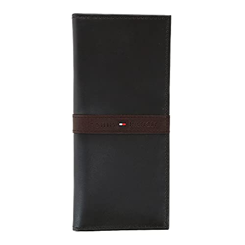 Tommy Hilfiger Herren Leder Ranger RFID Scheckheft Cover Sekretary Wallet Braun von Tommy Hilfiger