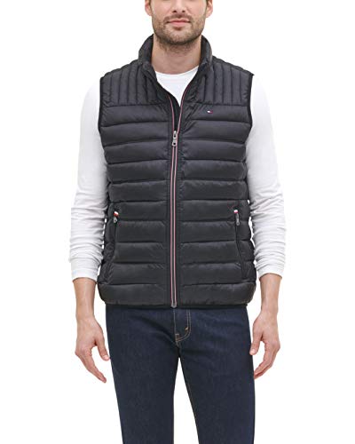 Tommy Hilfiger Herren Leichte, Gesteppte Pufferweste (Standard und Big & Tall) Daunenweste, Schwarz, XXL von Tommy Hilfiger