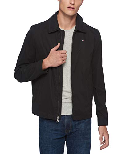 Tommy Hilfiger Herren Leichte Microtwill Golfjacke (Standard und Big & Tall) Jeansjacke, schwarz, XX-Large von Tommy Hilfiger