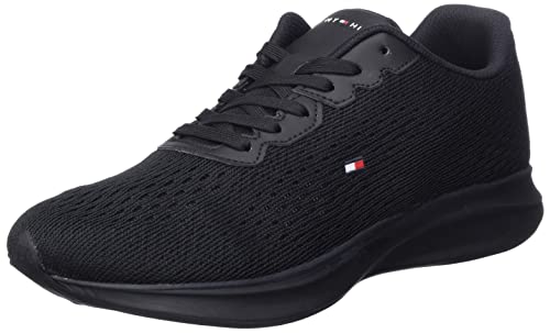 Tommy Hilfiger Herren Runner Sneaker Sportschuhe, Schwarz (Black), 40 EU von Tommy Hilfiger