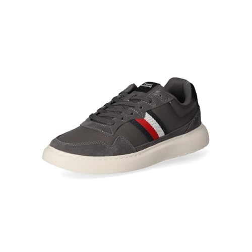 Tommy Hilfiger Herren Cupsole Sneaker Schuhe, Grau (Antique Silver), 40 EU von Tommy Hilfiger