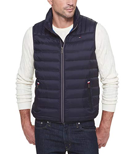 Tommy Hilfiger Herren Leichte, Verstaubare Pufferweste (Standard Groß) Daunenweste, Schwarz, 3X von Tommy Hilfiger