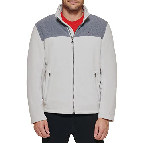 Tommy Hilfiger Herren Lightweight Polar Fleece Jacket Fleecejacke, Hellgrau/EIS, 3XL von Tommy Hilfiger
