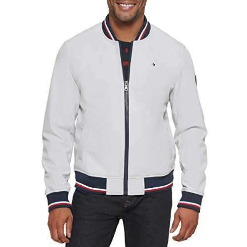Tommy Hilfiger Rippstrick-Bomberjacke für Herren, leichte College-Jacke, XXL von Tommy Hilfiger