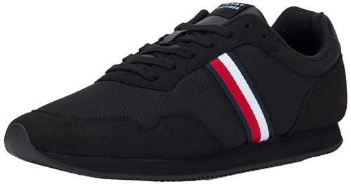 Tommy Hilfiger Herren Runner Sneaker Sportschuhe, Schwarz (Black), 46 von Tommy Hilfiger