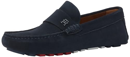 Tommy Hilfiger Herren Loafer Classic Driver Slipper, Blau (Desert Sky), 43 von Tommy Hilfiger