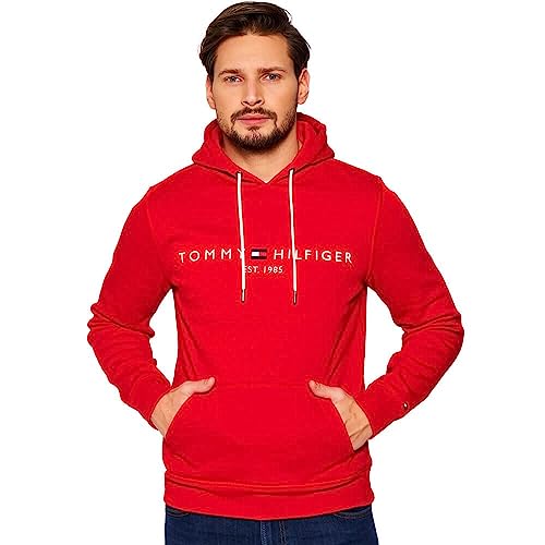 Tommy Hilfiger Herren Logo Hoody Kapuzenpullover, Fireworks, Large von Tommy Hilfiger