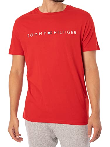 Tommy Hilfiger Herren Lounge Logo T-Shirt, rot, M von Tommy Hilfiger
