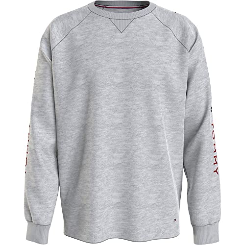Tommy Hilfiger Herren Lounge Track Sweatshirt, Grau, S von Tommy Hilfiger