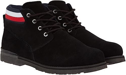 Tommy Hilfiger Herren Low Boot Stiefel Core Suede Boot Wildleder, Schwarz (Black), 42 von Tommy Hilfiger