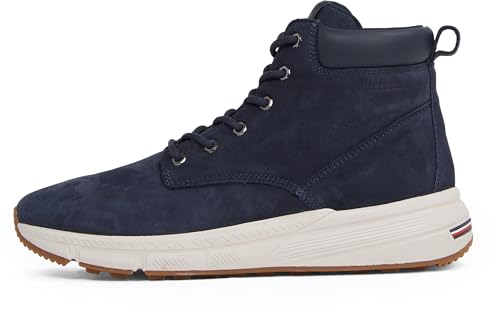 Tommy Hilfiger Herren Low Boot Stiefel Light Hybrid aus Leder, Blau (Desert Sky), 45 von Tommy Hilfiger