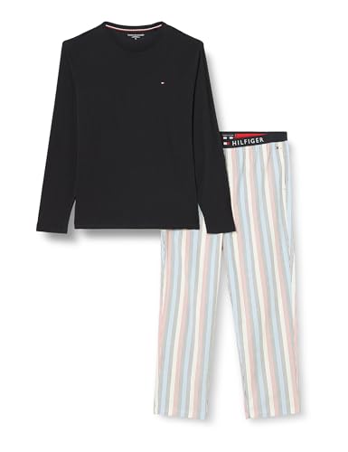 Tommy Hilfiger Herren Ls Pant Woven Set Print UM0UM02891 Pyjamas, Orange (Desert Sky/Global Stripe Ithaca), L von Tommy Hilfiger