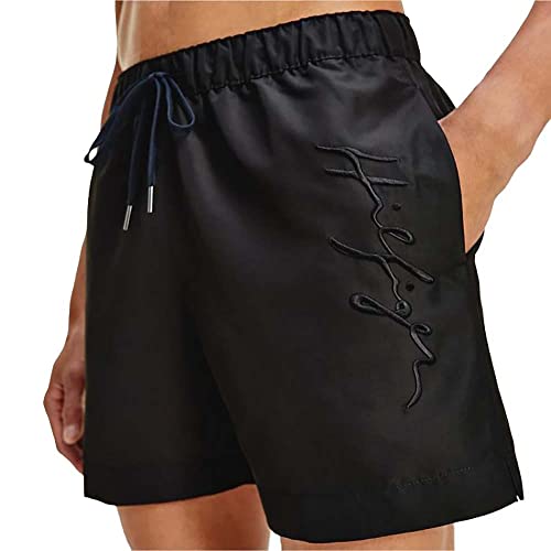 Tommy Hilfiger Herren MEDIUM Drawstring Badehose, Black, XXL von Tommy Hilfiger