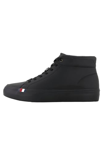 Tommy Hilfiger Herren MODERN Vulc LTH HI WL Schuhe, Triple Black, 41 EU von Tommy Hilfiger