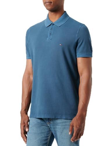 Tommy Hilfiger Herren Mw0Mw34757 Garment DYE REG Polo, Blue (Night Sky), XS von Tommy Hilfiger
