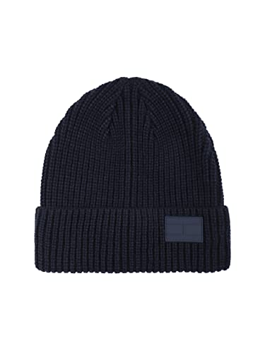 Tommy Hilfiger Herren Manschettenhut mit Geister-Aufnäher Beanie-Mütze, Wüstenhimmel, Einheitsgröße von Tommy Hilfiger