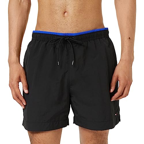 Tommy Hilfiger Herren Badehose Mittellang, Schwarz (Black), S von Tommy Hilfiger