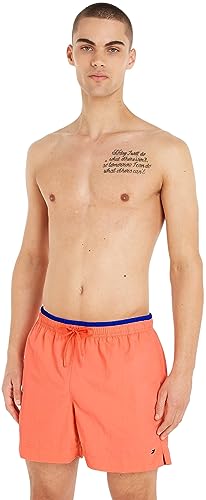 Tommy Hilfiger Herren Badehose Mittellang, Orange (Peach Dusk), S von Tommy Hilfiger