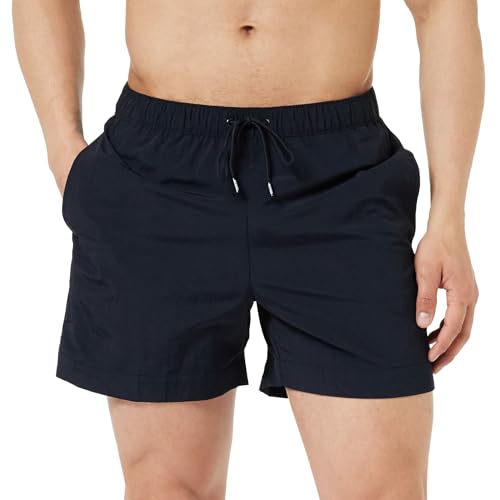 Tommy Hilfiger Herren Badeshorts Medium Drawstring Mittellang, Blau (Desert Sky), S von Tommy Hilfiger