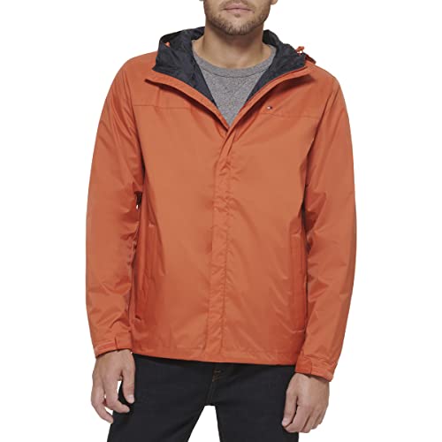 Tommy Hilfiger Herren Men's Legacy Lightweight Breathable Waterproof Hooded Rain Jacket Regenmantel, Burnt orange, XS Tommy Hilfiger Herren Men's Legacy Lightweight Breathable Waterproof Hooded Rain Jacket Regenmantel, Burnt orange, XS von Tommy Hilfiger