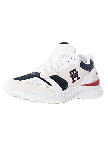 Tommy Hilfiger Herren MODERN PREP Mix FM0FM04498 Runner Sneaker, Blau (RWB), 41 EU von Tommy Hilfiger