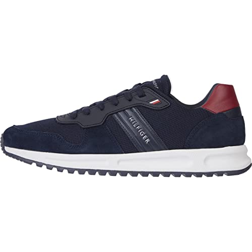 Tommy Hilfiger Herren MODERN Mix FM0FM04283 Runner Sneaker, Blau (Desert Sky), 41 EU von Tommy Hilfiger