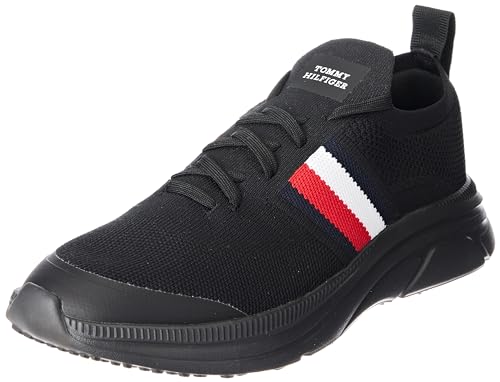 Tommy Hilfiger Herren Runner Sneaker Sportschuhe, Schwarz (Black), 40 EU von Tommy Hilfiger